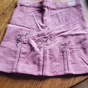 GYMBOREE Girls Size 9 Pink with Flower detail Adj waist NWT Skirt